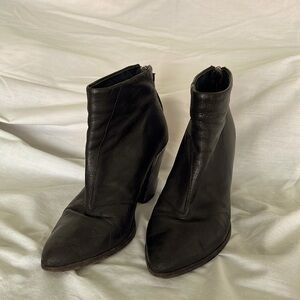 All Saints black leather ankle boots size 37